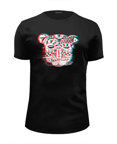 Заказать мужскую футболку в Москве. Футболка базовая Медведь 3D от printik - готовые дизайны и нанесение принтов.