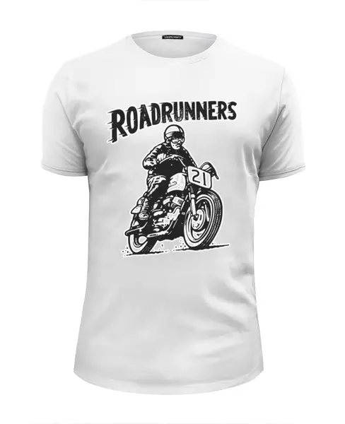 Заказать мужскую футболку в Москве. Футболка базовая Roadruners от direktar94 - готовые дизайны и нанесение принтов.