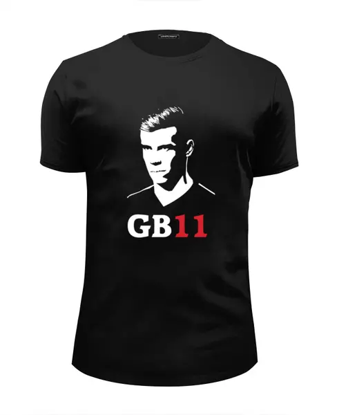 Заказать мужскую футболку в Москве. Футболка базовая Гарет Бэйл/Gareth Bale от dobryidesign - готовые дизайны и нанесение принтов.
