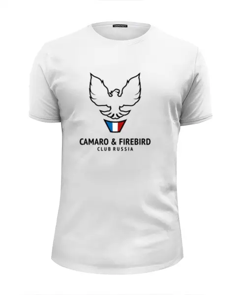 Заказать мужскую футболку в Москве. Футболка базовая Camaro & Firebird club Russia от summerpic - готовые дизайны и нанесение принтов.