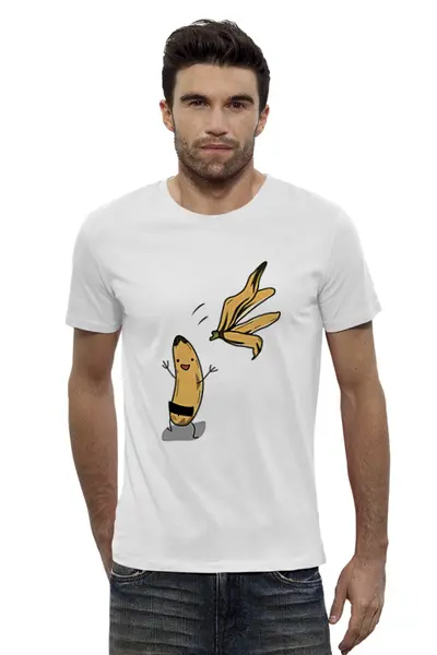 Заказать мужскую футболку в Москве. Футболка базовая Банан от beliybro beliybro - готовые дизайны и нанесение принтов.