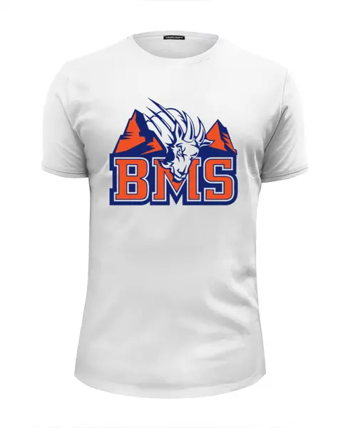 Заказать мужскую футболку в Москве. Футболка базовая Реальные Парни (Blue Mountain State) BMS от coolmag - готовые дизайны и нанесение принтов.