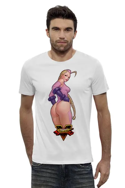 Заказать мужскую футболку в Москве. Футболка базовая Street Fighter V Cammy от Александр Дентон - готовые дизайны и нанесение принтов.