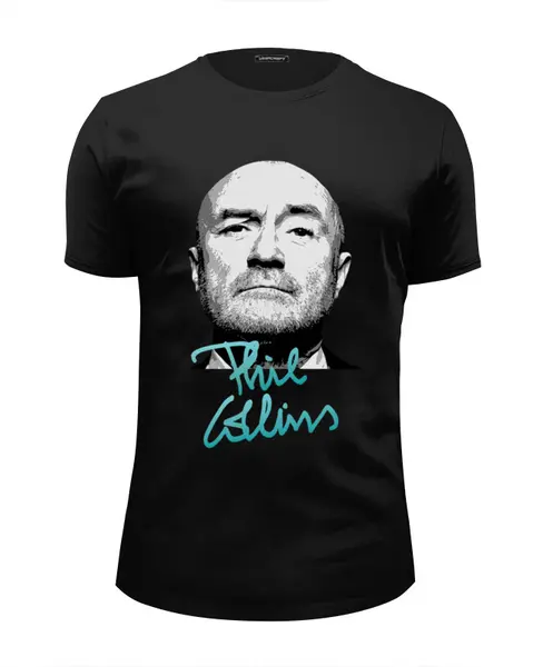 Заказать мужскую футболку в Москве. Футболка базовая Phil Collins  от T-shirt print  - готовые дизайны и нанесение принтов.