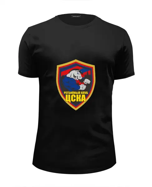Заказать мужскую футболку в Москве. Футболка базовая RC CSKA от торгаш - готовые дизайны и нанесение принтов.