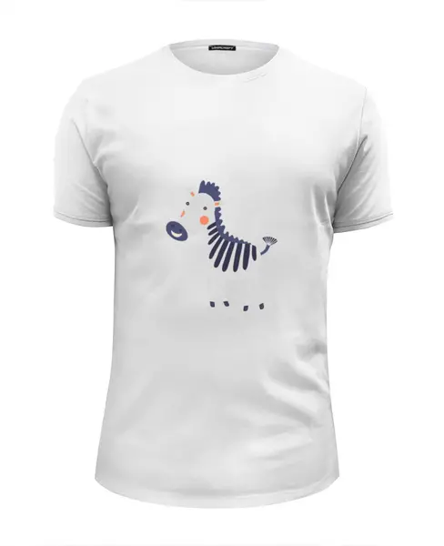 Заказать мужскую футболку в Москве. Футболка базовая Зебра от Romanova - готовые дизайны и нанесение принтов.
