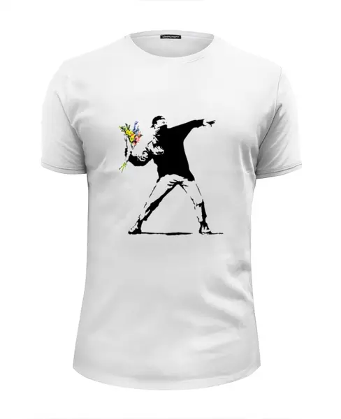Заказать мужскую футболку в Москве. Футболка базовая [Peaceful Warrior] от Семён Бурыкин - готовые дизайны и нанесение принтов.