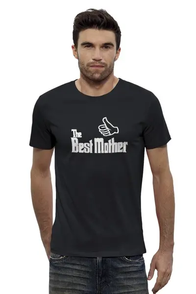 Заказать мужскую футболку в Москве. Футболка базовая Лучшая Мама (Best Mother) от coolmag - готовые дизайны и нанесение принтов.