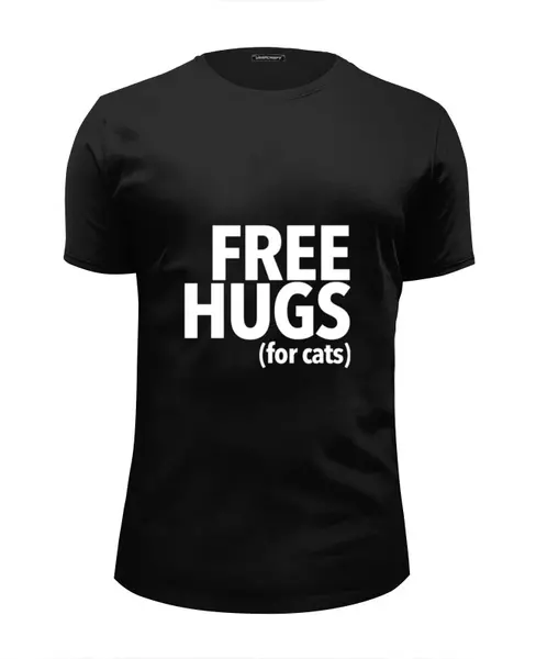 Заказать мужскую футболку в Москве. Футболка базовая Free hugs  от ПРИНТЫ ПЕЧАТЬ  - готовые дизайны и нанесение принтов.