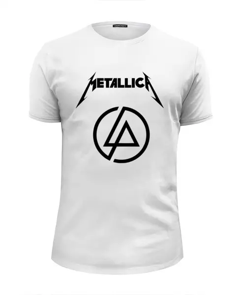 Заказать мужскую футболку в Москве. Футболка базовая Linkin Metallica от BURNSHIRTS - готовые дизайны и нанесение принтов.