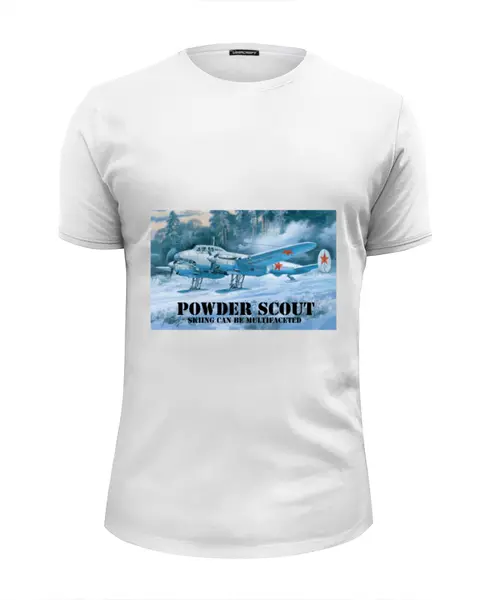 Заказать мужскую футболку в Москве. Футболка базовая Powder Scout от Skywalker - готовые дизайны и нанесение принтов.