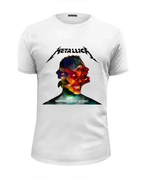 Заказать мужскую футболку в Москве. Футболка базовая Metallica от Fedor - готовые дизайны и нанесение принтов.