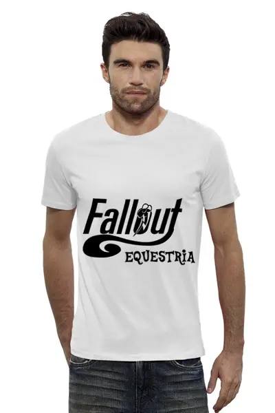 Заказать мужскую футболку в Москве. Футболка базовая Fallout Equestria от Александр Усов - готовые дизайны и нанесение принтов.