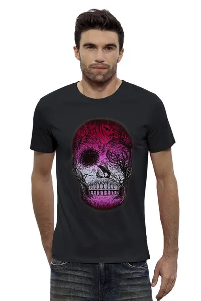 Заказать мужскую футболку в Москве. Футболка базовая Halloween  от T-shirt print  - готовые дизайны и нанесение принтов.
