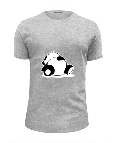 Заказать мужскую футболку в Москве. Футболка базовая Спящая панда от hideo_kojima - готовые дизайны и нанесение принтов.