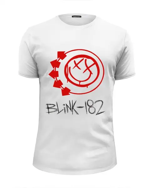 Заказать мужскую футболку в Москве. Футболка базовая BLINK-182  от lozerkids - готовые дизайны и нанесение принтов.