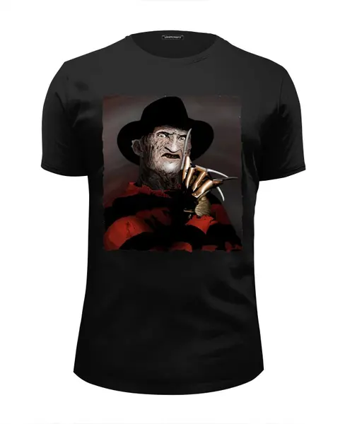 Заказать мужскую футболку в Москве. Футболка базовая Freddy Krueger от Leichenwagen - готовые дизайны и нанесение принтов.