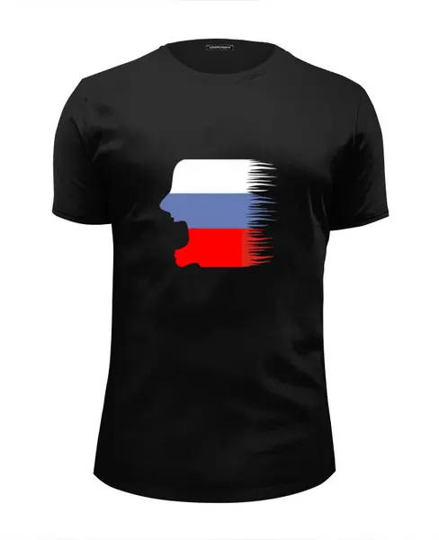 Заказать мужскую футболку в Москве. Футболка базовая болеем за наших от сергей  - готовые дизайны и нанесение принтов.