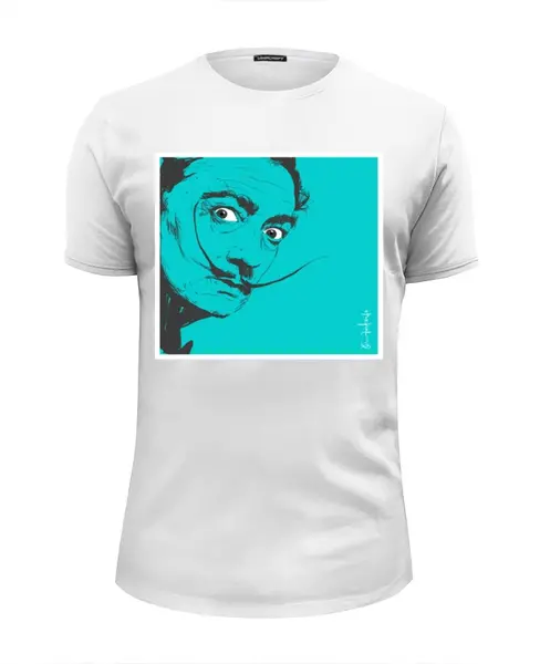 Заказать мужскую футболку в Москве. Футболка базовая Сальвадор Дали от Арт Ателье 11.11 - готовые дизайны и нанесение принтов.