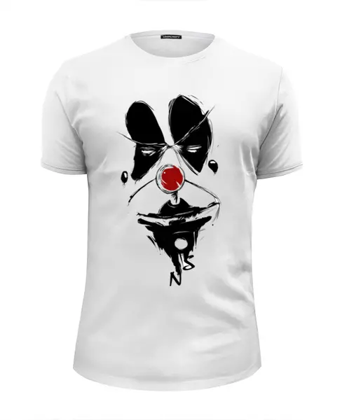Заказать мужскую футболку в Москве. Футболка базовая Грустный Клоун  - Sad Clown от Savara - готовые дизайны и нанесение принтов.