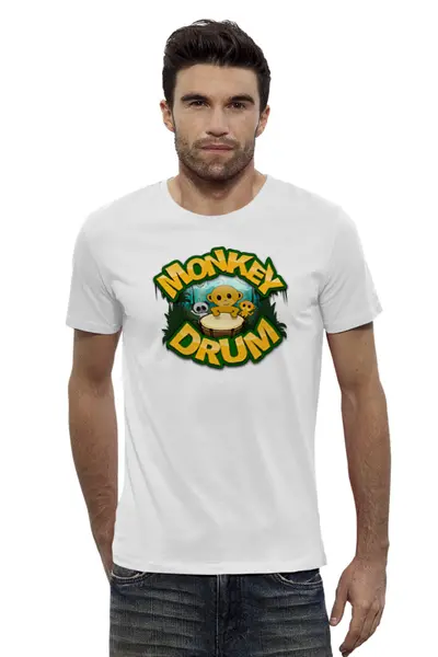 Заказать мужскую футболку в Москве. Футболка базовая год обезьяны  от cherdantcev - готовые дизайны и нанесение принтов.