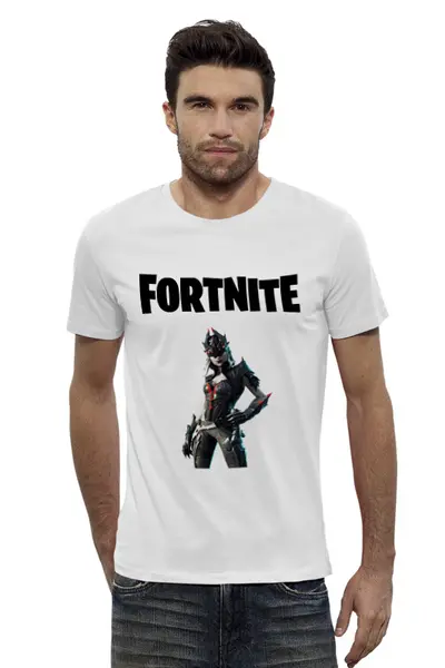 Заказать мужскую футболку в Москве. Футболка базовая Fortnite от AstArt - готовые дизайны и нанесение принтов.