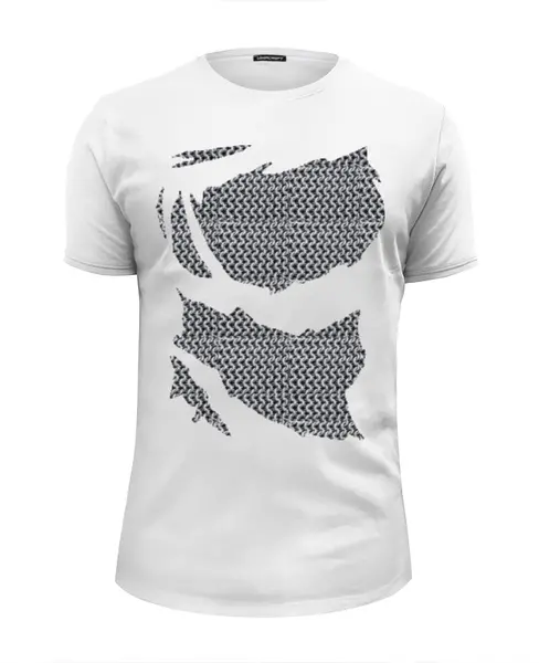 Заказать мужскую футболку в Москве. Футболка базовая Кольчуга  от spartak88 - готовые дизайны и нанесение принтов.
