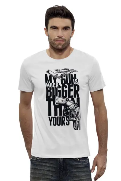 Заказать мужскую футболку в Москве. Футболка базовая Big Gun от TheAndarz  - готовые дизайны и нанесение принтов.