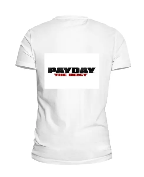 Заказать мужскую футболку в Москве. Футболка базовая Payday: The Heist от game-fan - готовые дизайны и нанесение принтов.