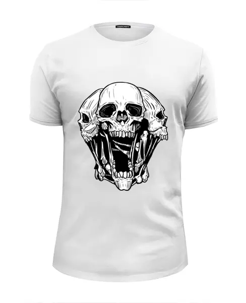 Заказать мужскую футболку в Москве. Футболка базовая Skull от zen4@bk.ru - готовые дизайны и нанесение принтов.