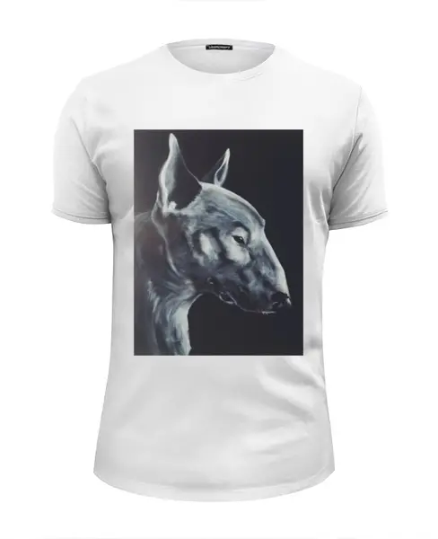 Заказать мужскую футболку в Москве. Футболка базовая Bull terrier от zhilyaeva1 - готовые дизайны и нанесение принтов.