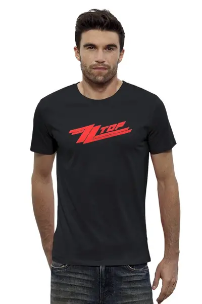 Заказать мужскую футболку в Москве. Футболка базовая ZZ Top от BURNSHIRTS - готовые дизайны и нанесение принтов.