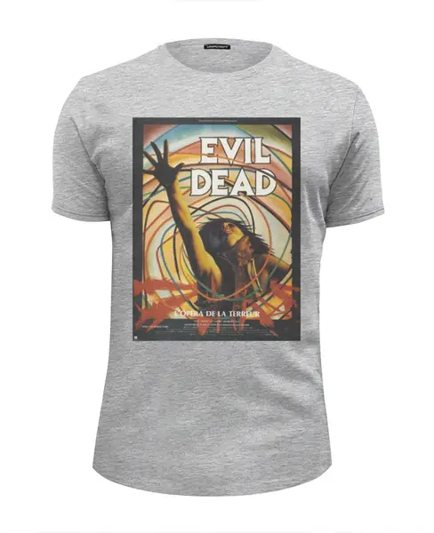 Заказать мужскую футболку в Москве. Футболка базовая Evil Dead / Зловещие Мертвецы от KinoArt - готовые дизайны и нанесение принтов.