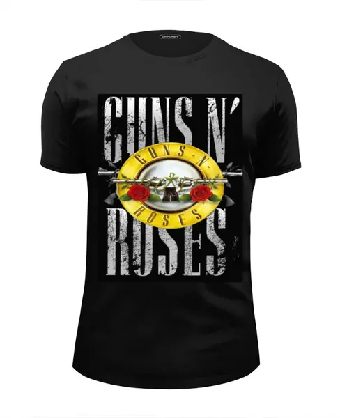 Заказать мужскую футболку в Москве. Футболка базовая guns n roses от yosay - готовые дизайны и нанесение принтов.