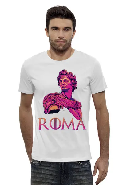 Заказать мужскую футболку в Москве. Футболка базовая ۩ ROMA ۩ от balden - готовые дизайны и нанесение принтов.