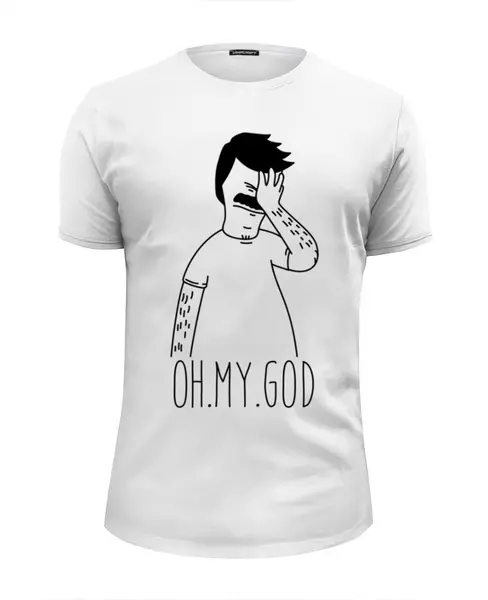 Заказать мужскую футболку в Москве. Футболка базовая OMG   от geekbox - готовые дизайны и нанесение принтов.