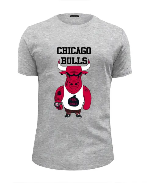 Заказать мужскую футболку в Москве. Футболка базовая Chicago Bulls от dizer - готовые дизайны и нанесение принтов.