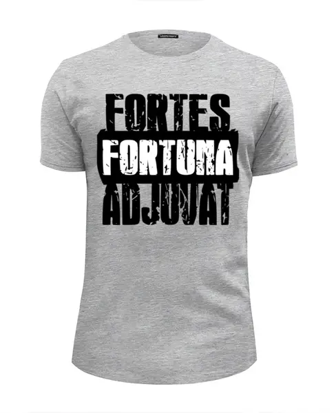 Заказать мужскую футболку в Москве. Футболка базовая FORTES FORTUNA ADJUVAT !!! от Алексс Неро - готовые дизайны и нанесение принтов.