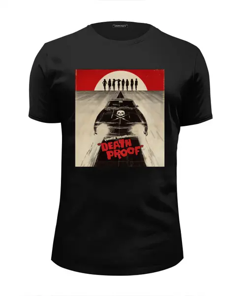 Заказать мужскую футболку в Москве. Футболка базовая Death Proof от akhiles2007 - готовые дизайны и нанесение принтов.