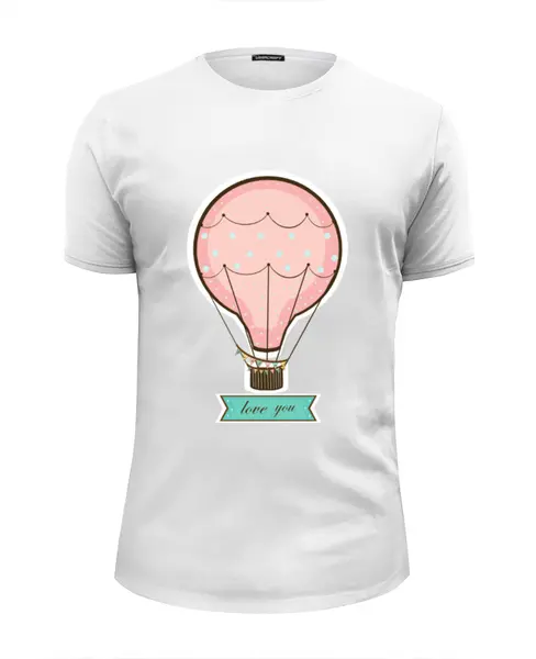 Заказать мужскую футболку в Москве. Футболка базовая Яркая иллюстрация воздушного шара. от Juliajull - готовые дизайны и нанесение принтов.