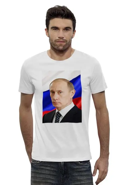 Заказать мужскую футболку в Москве. Футболка базовая Президент от Ирина - готовые дизайны и нанесение принтов.