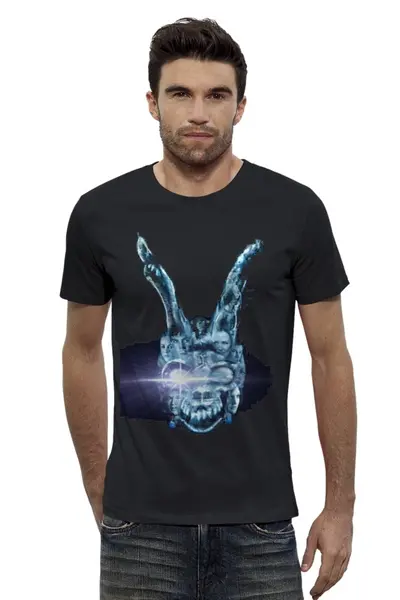 Заказать мужскую футболку в Москве. Футболка базовая donnie darko bunny mask от martabratislavskaya - готовые дизайны и нанесение принтов.
