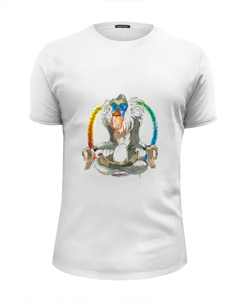 Заказать мужскую футболку в Москве. Футболка базовая Медитация от Марина - готовые дизайны и нанесение принтов.