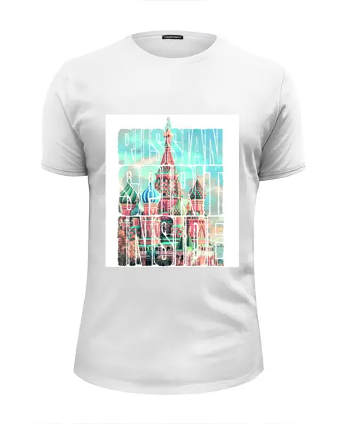 Заказать мужскую футболку в Москве. Футболка базовая Russian spirit inside от prodesign - готовые дизайны и нанесение принтов.