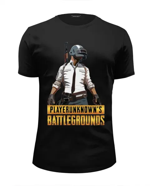 Заказать мужскую футболку в Москве. Футболка базовая Playerunknowns Battlegrounds   от cherdantcev - готовые дизайны и нанесение принтов.