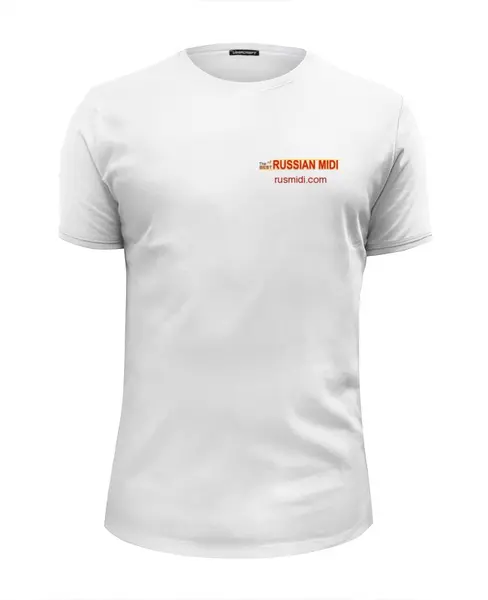 Заказать мужскую футболку в Москве. Футболка базовая Малый логотип от Vitaliy Gimbut - готовые дизайны и нанесение принтов.