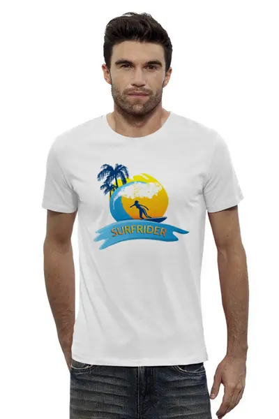 Заказать мужскую футболку в Москве. Футболка базовая SURF  от balden - готовые дизайны и нанесение принтов.