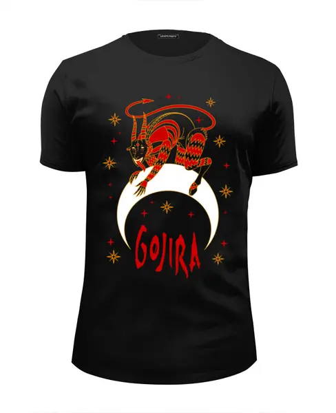 Заказать мужскую футболку в Москве. Футболка базовая Gojira от geekbox - готовые дизайны и нанесение принтов.
