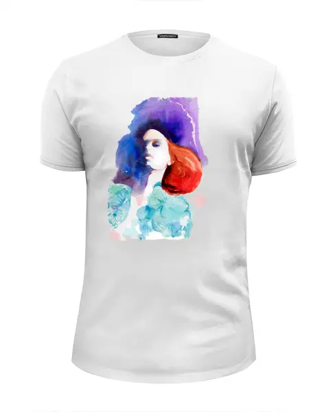 Заказать мужскую футболку в Москве. Футболка базовая Girl In Colors от Printio - готовые дизайны и нанесение принтов.