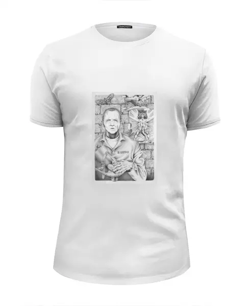 Заказать мужскую футболку в Москве. Футболка базовая Ганнибал от sasha.kadr@yandex.ru - готовые дизайны и нанесение принтов.